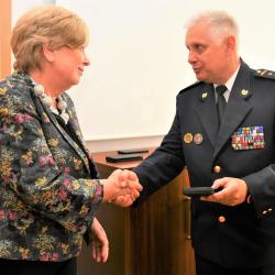 Hejtmanka Jihočeského kraje Ivana Stráská a ředitel HZS JčK Lubomír Bureš.