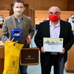 Krajské kolo Jihočeského kraje Zlatý erb 2020. Kategorie města: první místo: Tábor