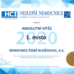 V celostátním průzkumu společnosti HealthCare Institute Nemocnice ČR zvítězila Nemocnice České Budějovice, a.s. Po pěti letech se tak toto nejvyšší hodnocení vrací do jihočeské metropole. Celkem bylo hodnoceno 154 zdravotnických zařízení z celé České republiky.