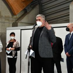 Náměstek hejtmana Jihočeského kraje pro oblast školství Pavel Klíma na veletrhu Vzdělání a řemeslo 2021 zahájil také soutěž fiktivních firem.