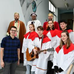 Kašpar, Melichar a Baltazar dorazili v pátek 6. ledna i do sídla Jihočeského kraje, kde je přivítal první náměstek hejtmana František Talíř.