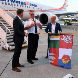 Letiště České Budějovice zahájilo provoz.