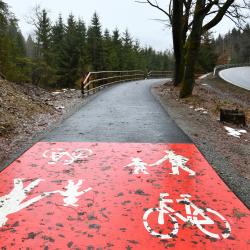 Vltavská cyklostezka v úseku Loučovice-Vyšší Brod.