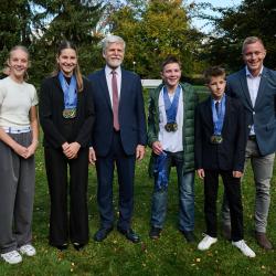 Prezident Pavel přijal na Hradě sportovce, trenéry i realizační týmy.
