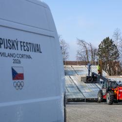 Olympijský festival startuje už 5. února. Na českobudějovickém Výstavišti roste sjezdovka i běžkařský okruh.