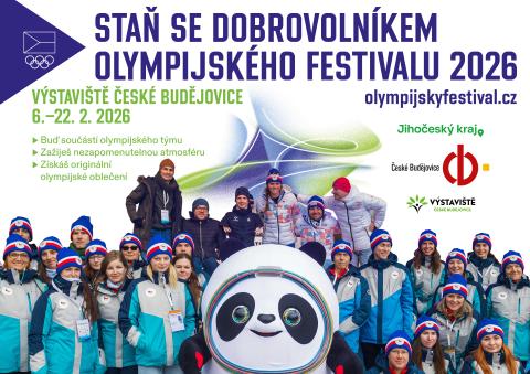 Přidej se do týmu dobrovolníků na Olympijském festivalu 2026 v Českých Budějovicích!