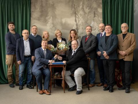 Slavnostní podpis smluv o převodu provozu Musea Fotoateliér Seidel pod Regionální muzeum v Českém Krumlově.