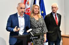 Hejtman Jihočeského kraje Martin Kuba, náměstkyně Lucie Kozlová a ředitel ÚP JčK 