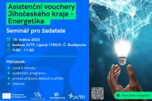 Seminář pro žadatele o Asistenční vouchery Jihočeského kraje - Energetika