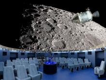 V planetáriu už nyní spatříte projekci o tom, jak by to s lidskou aktivitou na Měsíci mohlo vypadat v budoucnosti.