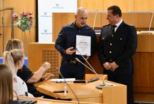 Hejtman Kuba obdržel Řád svatého Floriána za neutuchající podporu dobrovolných hasičů.