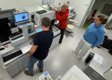 Instalace hematologické linky.
