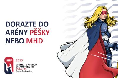 Dorazte do arény MHD nebo pěšky, radí fanouškům pořadatelé MS IIHF v ledním hokeji žen 2025.